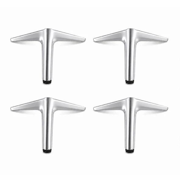 Aydos 4 Adet 12 Cm Krom Metal Mobilya Ayağı Koltuk Sehpa Dolap Ayak Seti Dayanıklı Şık Tasarım ürün görseli 1