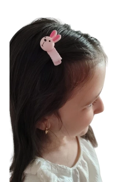 FAMEMUS ACCESSORY Sevimli Tavşan Figürlü Çocuk Saç Tokası – 2’li Set ürün görseli 1