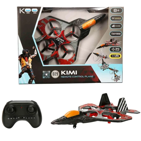 Işıklı Uzaktan Kumandalı Uçak Drone - USB Şarjlı Akrobatik Uçuş Aracı ürün görseli 1