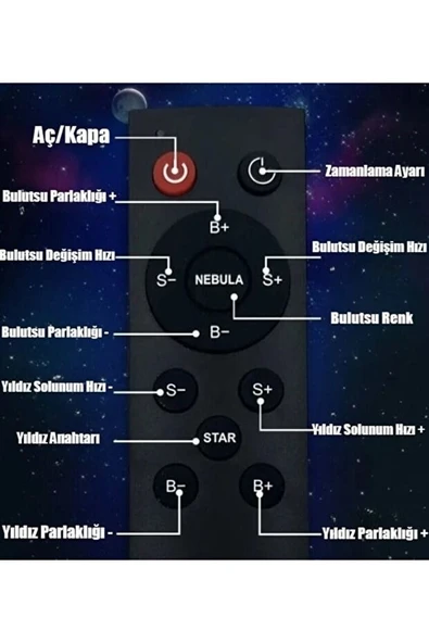Uyku Problemi Çeken Çocuklar İçin Astronot Gece Lambası - Resim 6