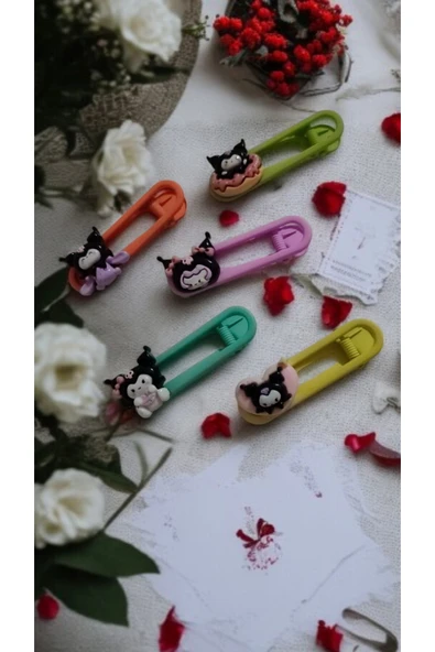 FAMEMUS ACCESSORY Kuromi Figürlü Renkli Toka Seti - 5'li ürün görseli 1