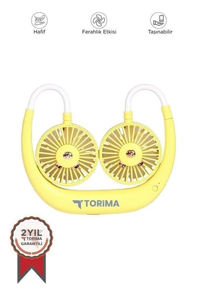 Torima F-10 Boyuna Asmalı 3 Kademeli Fan Sarı ürün görseli 1
