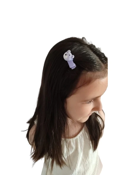 FAMEMUS ACCESSORY Sevimli Ayıcık Figürlü Çocuk Saç Tokası - 2'li Set ürün görseli 1