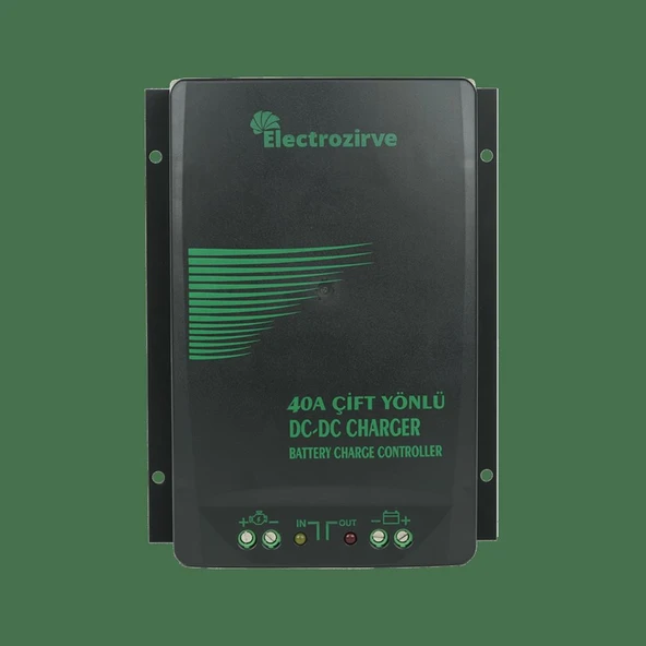 Elektrozirve 40A Dc-Dc Bidirection Charger Akü Şarj Kontrol+Ekran ürün görseli 1