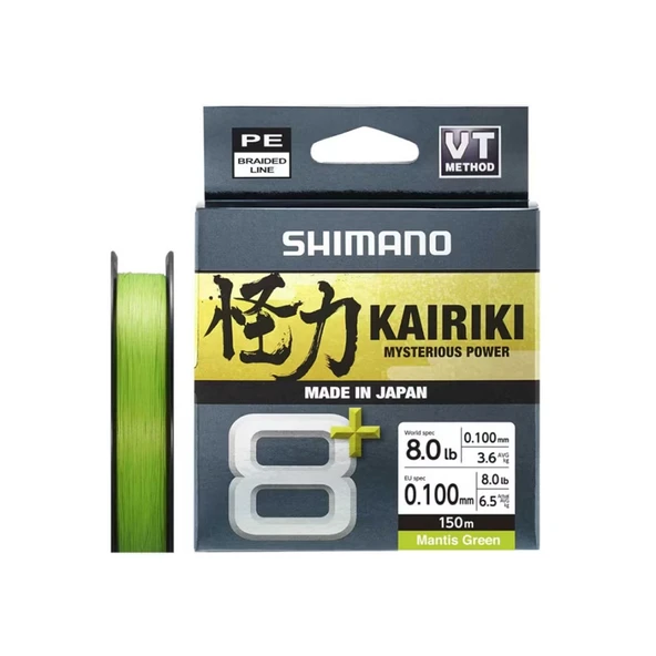 Shimano Kairiki 8+ 150 Mt Mantis Green İp Misina  0,20 mm ürün görseli 1