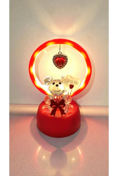 FAMEMUS ACCESSORY Sevgililer Gününe Özel Işıklı I LOVE YOU yazan Ayıcık boyut:14*8cm ürün görseli 1