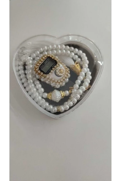 FAMEMUS ACCESSORY Kalp Kutulu zikirmatik tesbih seti ürün görseli 1