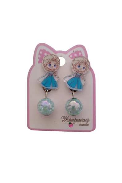 FAMEMUS ACCESSORY Sevimli Disney Prenses Figür İçi Simli Sallantılı Boncuk Klipsli ürün görseli 1