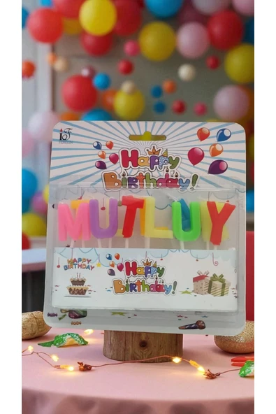 FAMEMUS ACCESSORY Doğum Günü Mutlu Yıllar Pasta Üzeri Süs ürün görseli 1