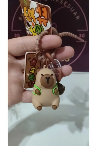 FAMEMUS ACCESSORY Lüsk Kaliteli Caypbara Çıngıraklı Anahtarlık ürün görseli 1