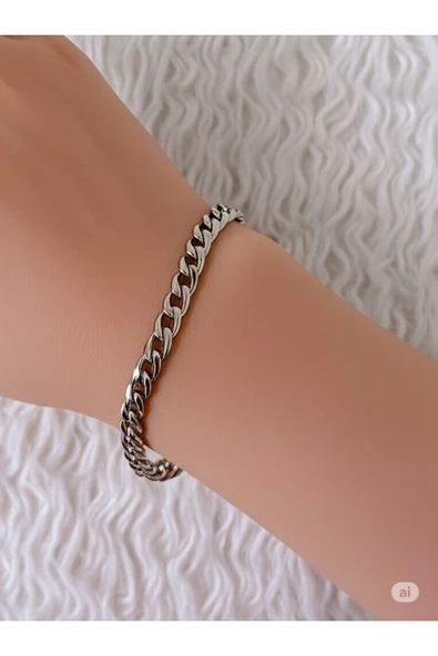 FAMEMUS ACCESSORY Klasik Zincir Model Çelik Bileklik ürün görseli 1
