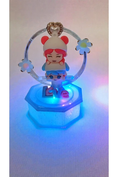 FAMEMUS ACCESSORY Sevgililer Gününe Özel Sevgili LOVE Fanus Işıklı Hediyelik Doum Günü Boyut:12cm*8cm ürün görseli 1