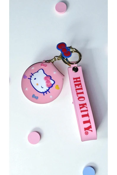 FAMEMUS ACCESSORY Hello Kitty Temalı Sevimli Aynalı Anahtarlık ve Çanta Aksesuar ürün görseli 1