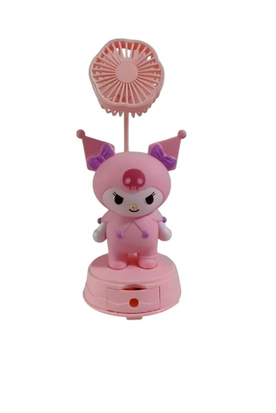 FAMEMUS ACCESSORY Kuromi Temalı Masa Üstü Vantilatör Hediyelik eşya Pembe Renk ürün görseli 1