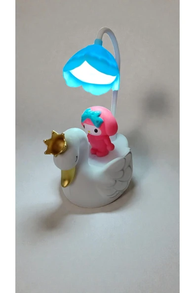 FAMEMUS ACCESSORY Kuğu My Melody Masa Üzeri Gece Lambası Hediyelik Ürün boyut:20*10 cm ürün görseli 1