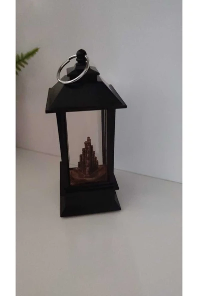 FAMEMUS ACCESSORY Dekoratif ışıklı Sulu ve Işıklı cam kule boyutu 12 cm ürün görseli 1