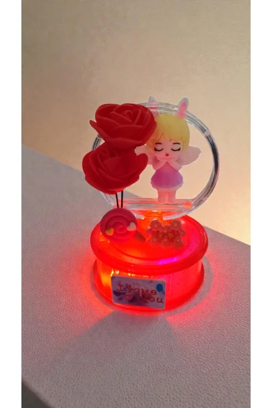 FAMEMUS ACCESSORY Sevgililer Gününe Özel Sevgili I LOVE YOU fanus Işıklı Hediyelik Doum Günü Boyut:12cm*8cm ürün görseli 1