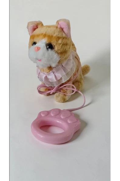 FAMEMUS ACCESSORY Ses Kayıt Eden Miyav sesi başını ve kuyruk sallayan kedicik boyut 17 cm orta boydu ürün görseli 1