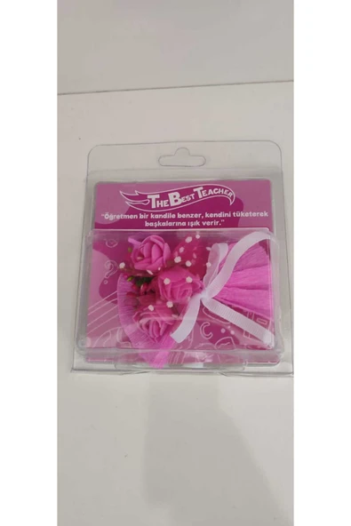 FAMEMUS ACCESSORY Öğretmenler Gününe Özel The Best Teacher BUKET boyut 15cm*13cm 1 adet karışık gönderim yapılır ürün görseli 1