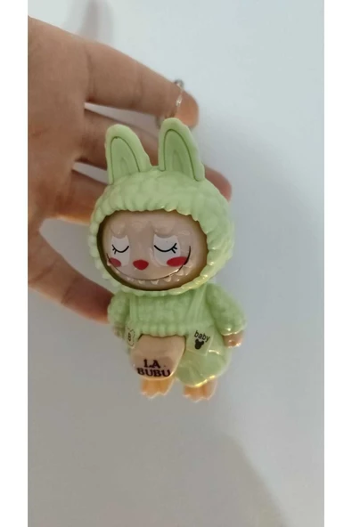 FAMEMUS ACCESSORY Dönen Yüz Labubu Anahtarlık 13cm boyut ürün görseli 1