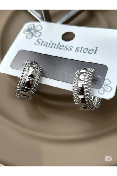 FAMEMUS ACCESSORY Çelik Silver Küpe ürün görseli 1