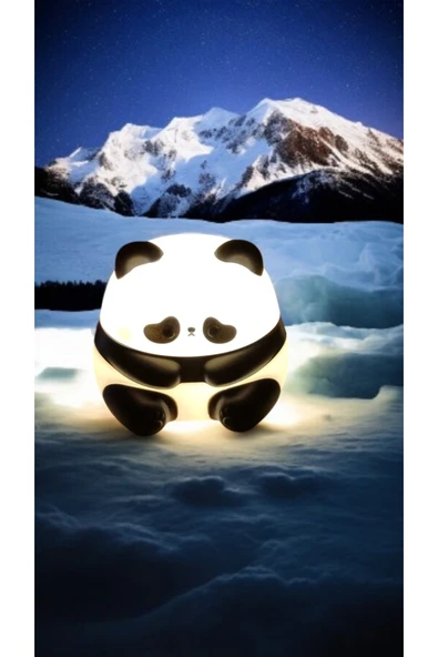 FAMEMUS ACCESSORY Sevimli Panda Gece Lambası Şarjz edebilir - Resim 2