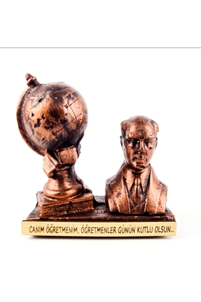 FAMEMUS ACCESSORY Atatürk Büst Ögretmen Öğretmenler Gününe Özel 14*13 cm boyut ürün görseli 1