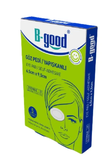 B-Good Steril Göz Pedi Yapışkanlı 6,5cm x 9,5cm 5'li ürün görseli 1