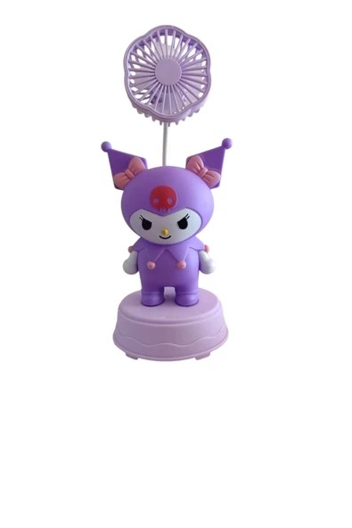 FAMEMUS ACCESSORY Kuromi Temalı Masa Üstü Vantilatör Hediyelik Eşya Mor Renk ürün görseli 1