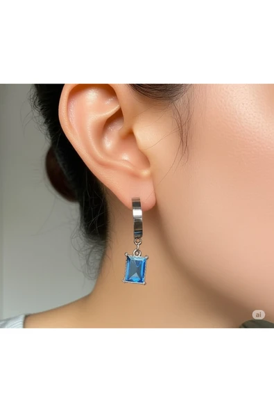 FAMEMUS ACCESSORY Çelik Silver Küpe - Resim 2