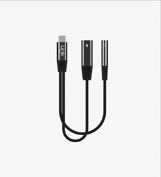 LinkTech A202 USB-C - USB-C & 3,5 mm Kulaklık Jakı Adaptörü ürün görseli 1