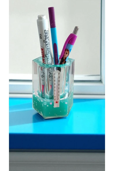FAMEMUS ACCESSORY Sulu ve Dereceli Kalemlik ( kalemler ürüne DAHİL DEĞİLDİR ) 10 cm ürün görseli 1
