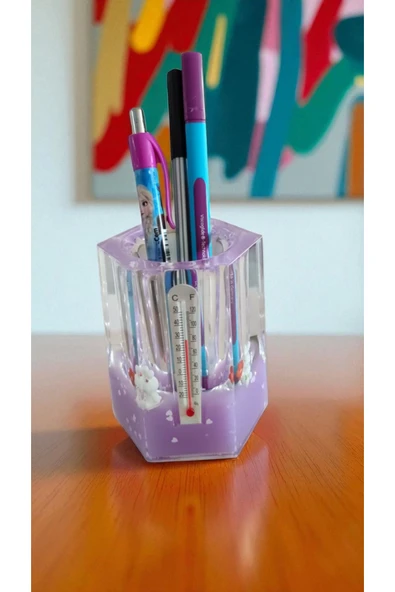 FAMEMUS ACCESSORY Sulu ve Dereceli Kalemlik ( kalemler ürüne DAHİL DEĞİLDİR ) 10 cm ürün görseli 1