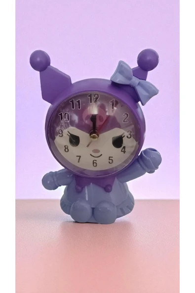 FAMEMUS ACCESSORY Kuromi Masa Üzeri Çalarsaat boyut 14 cm ürün görseli 1
