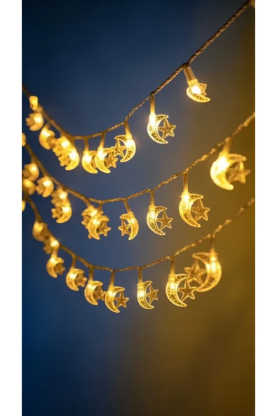 FAMEMUS ACCESSORY Ramazan Ayına Özel Ayyıldız Ramazan led IŞIK 2metre ürün görseli 1