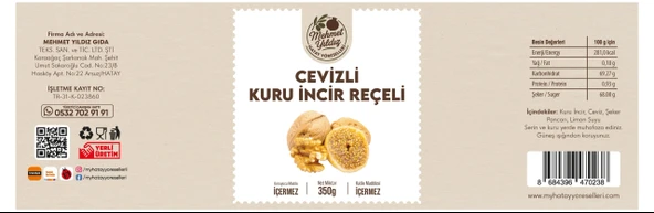 Cevizli Kuru İncir Reçeli 350g - Resim 2