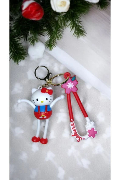 FAMEMUS ACCESSORY 3D Büyük boy Hello Kitty Anahtarlık ve Çanta Aksesuar ürün görseli 1