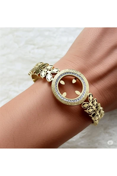 FAMEMUS ACCESSORY Çelik Gold Çeyreklik Bileklik Model 2 ürün görseli 1