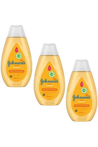 Johnsons Baby Bebek Şampuanı 200 ml 3 Adet ürün görseli 1
