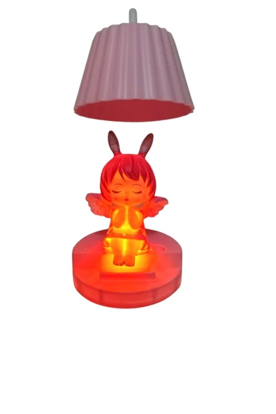 FAMEMUS ACCESSORY Melek Fiğürlü Masa Üzeri Gece Lambası - Resim 2