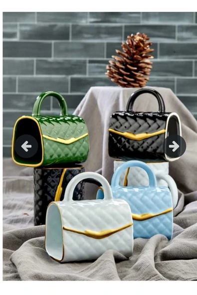 FAMEMUS ACCESSORY Çanta Şeklinde Kupa 1 adet Gönderim Ve Renk Karışık Gönderim Yapılır ürün görseli 1
