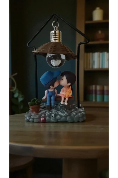 FAMEMUS ACCESSORY Dekoratif Biblo Taşlı Zemin Çift Biblo hediyelik ürün boyut:16*9cm ürün görseli 1
