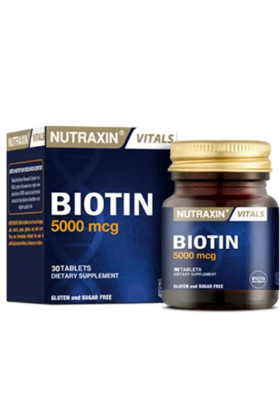 Nutraxin Biotin 5000 mg 30 Tablet - Resim 2