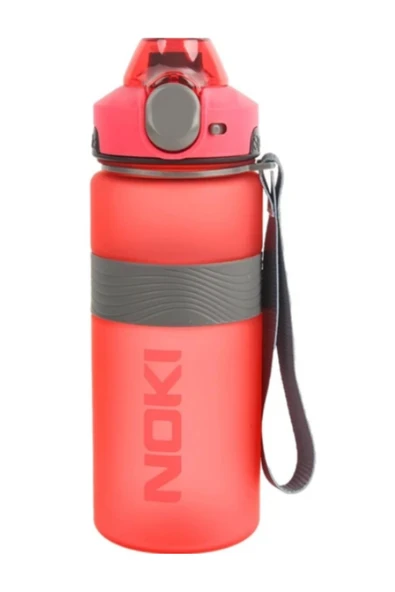 Su Matarası Tritan Auto Kapak Soft Touch Silikon Bantlı Askılı 1000 ML - Kırmızı ürün görseli 1