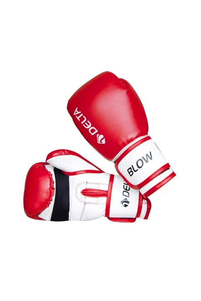 Delta Blow Dura-Strong Kırmızı-Beyaz Boks Eldiveni 6 OZ ürün görseli 1