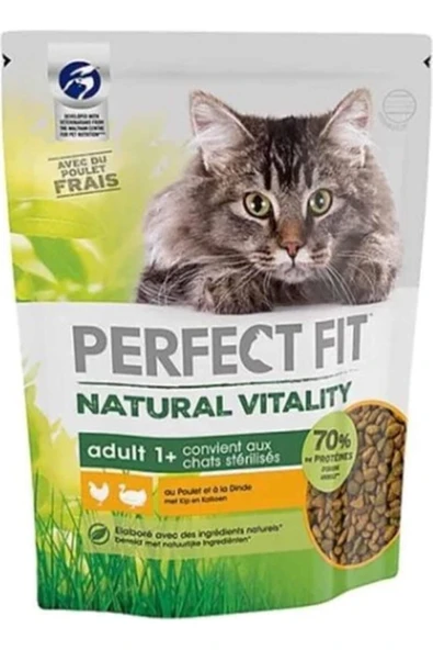 Perfect Fıt Natural Vitality Yetişkin Tavuklu ve Hindili Kuru Kedi Maması 1 Kg ürün görseli 1