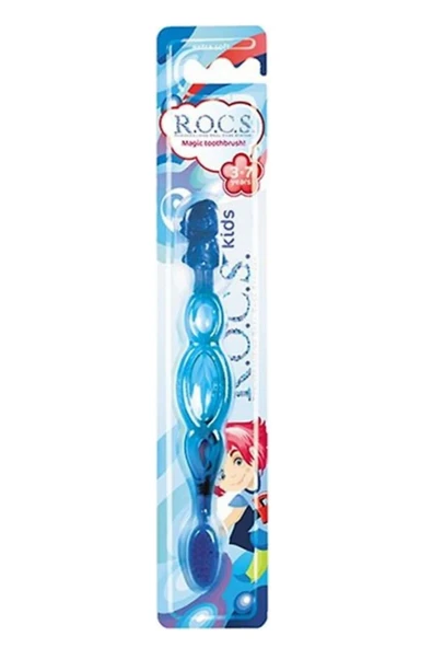 Rocs Kids 3-7 Yaş Ekstra Yumuşak Diş Fırçası Mavi ürün görseli 1