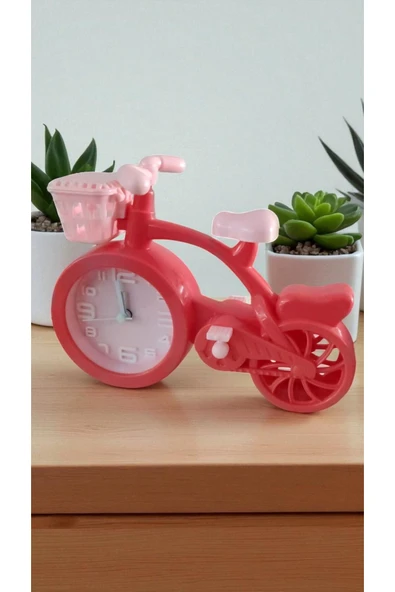 FAMEMUS ACCESSORY Bisiklet Şeklinde Masa Üzeri Çalarsaat 18*14cm boyutu ürün görseli 1