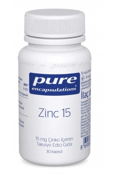 Pure Encapsulations Zinc 15 mg 30 Kapsül ürün görseli 1