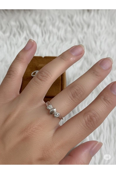 FAMEMUS ACCESSORY Oval Ayarlı Çelik Yüzük - Resim 2